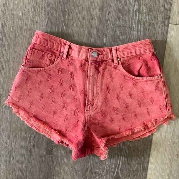 FREE PEOPLE Mixed Emotions Hi-Lo Denim Shorts - Picture 5 of 11